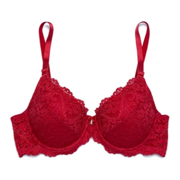 Smart & Sexy Women's Signature Lace Push-up Bra  Red 32A 38C - Picture 3 of 4